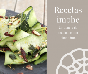 Carpaccio de calabacín con almendras