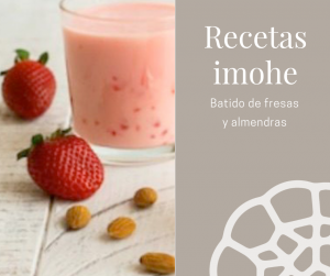 Batido de fresas y almendras